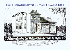 Postkarte Friedenskirche Zeichnung von 1926